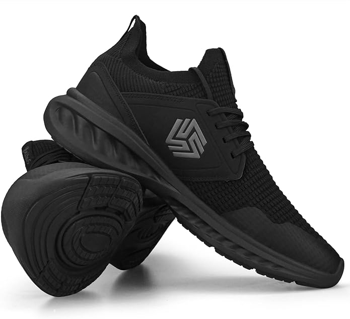 Mens Slip On Walking Shoes Non Slip Running Shoes Breathable Workout Shoes Lightweight Gym Sneakers