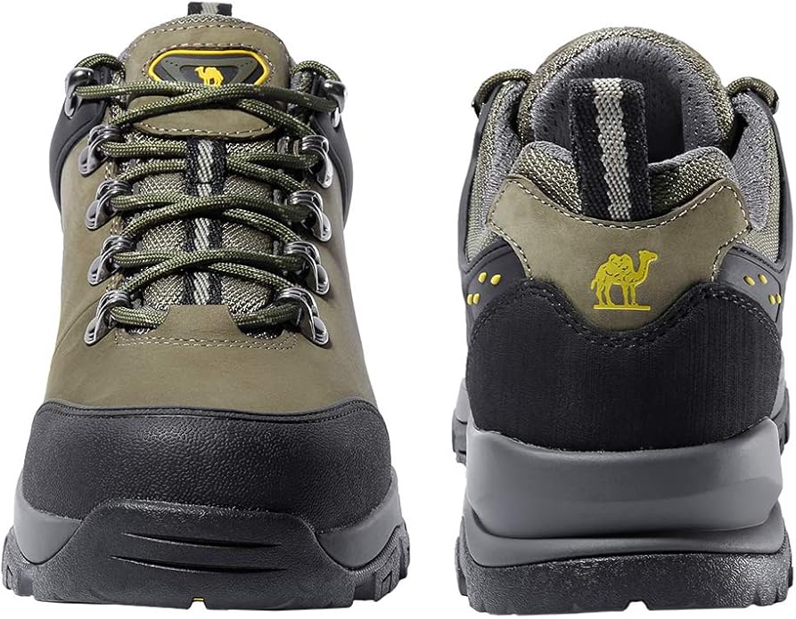 CAMEL CROWN Hiking Shoes Men Trekking Shoe Low Top Outdoor Walking Waterproof Leather Trail Sneakers