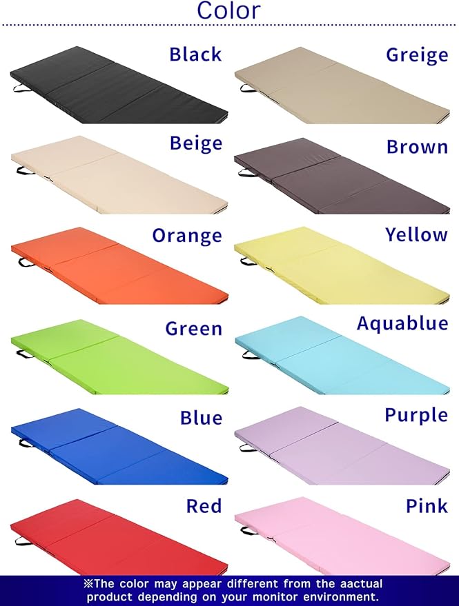 KaRaDaStyle Gymnastics Mat Folding Stretch Mats 71"x31"x2" Exercise Muscle Training Children Play Horizontal Bar Mat Yoga Sports Soundproof Home Use