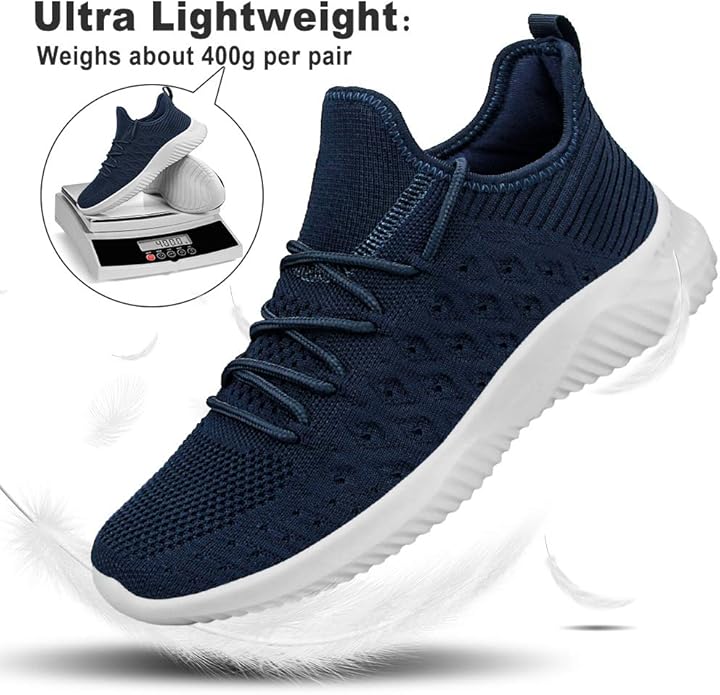 Feethit Mens Slip On Walking Shoes Lightweight Breathable Non Slip Running Shoes Comfortable Fashion Sneakers for Men