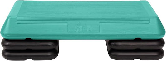 Freestyle STEP Exercise Step Platform, Circuit Size Stepper for Exercise at Home with 2 Risers