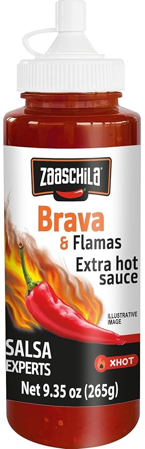 Zaaschila Mexican Sauce Guacamole-Habanero, Habanero, Brava 9.35oz (265g) 3pc pack (Packaging may vary)