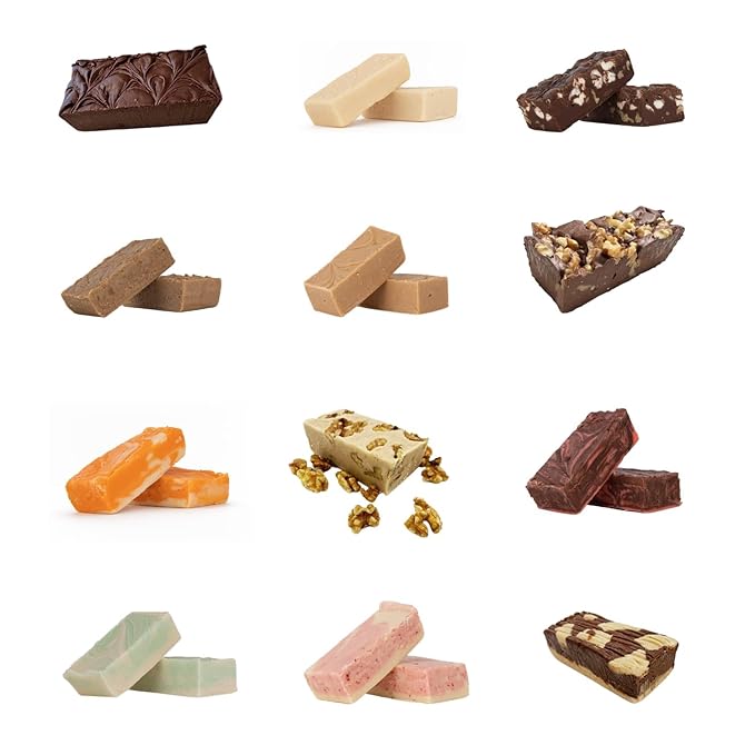 Uncle Butch's Fudge Custom Box - Creamy and Smooth Fudge Sampler - Choose Any 4 Flavors of Delicious & Decadent Fudge - 32oz Total (1 Pack)