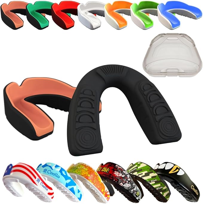Boil and Bite Mouth Guard (Youth & Adult) DA Custom Fit Sport Mouthpiece for Football, Hockey, Rugby, Lacrosse,Boxing,MMA(Free Case Included!)