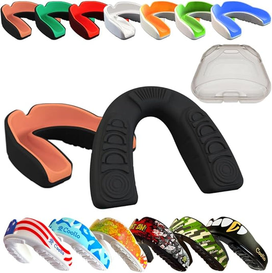 Boil and Bite Mouth Guard (Youth & Adult) DA Custom Fit Sport Mouthpiece for Football, Hockey, Rugby, Lacrosse,Boxing,MMA(Free Case Included!)