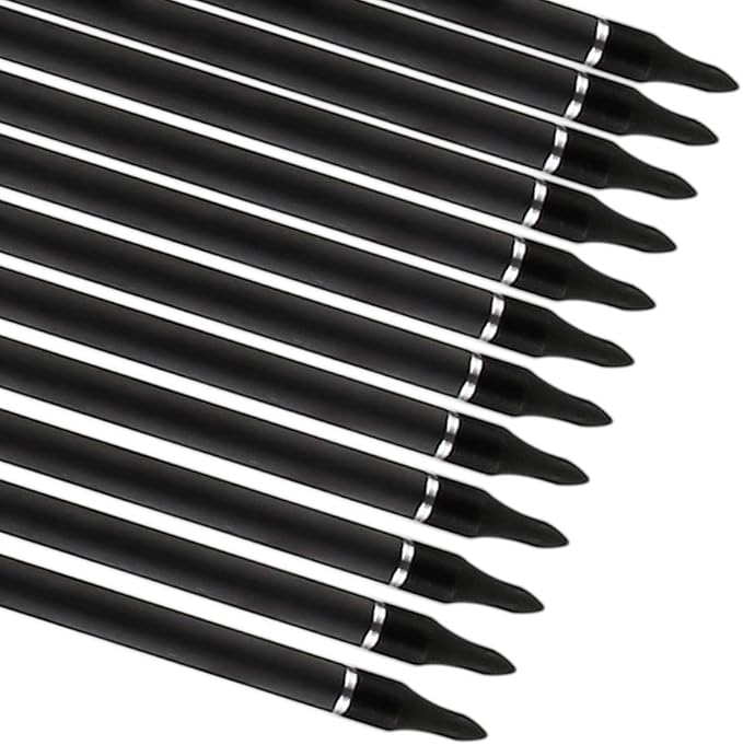 30/32" Inch ST0.006 Hunting Arrows for Compound & Recurve Bow,100% Carbon Archery Target Arrows with Removable Tips for Accurate Hunters & Bowhunters (Pack of 12)