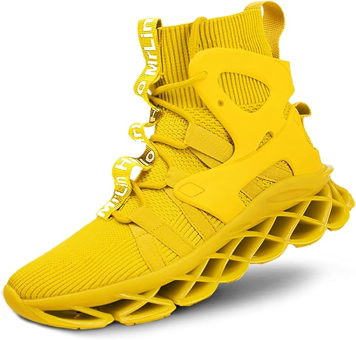 Hello MrLin Men's Running Shoes Non Slip Athletic Tennis Walking Blade Type Sneakers Hip Hop