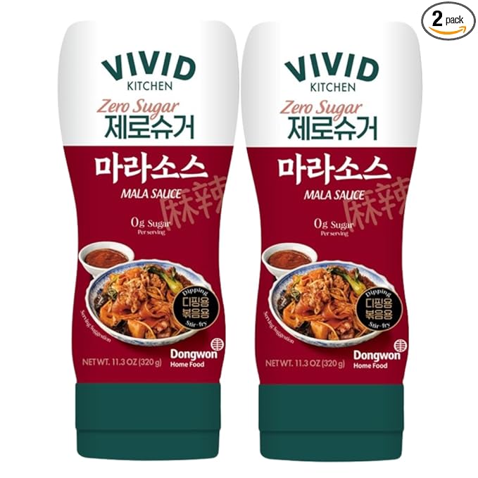 VIVID KITCHEN Mala Sauce | No Preservatives | Versatile, Easy-to-Squeeze (2 Pack) (Mala Sauce (Low Calorie & Zero Sugar))