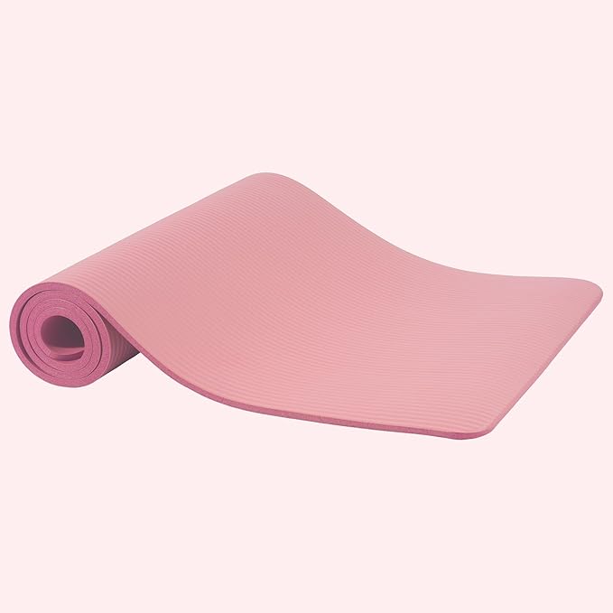 Yoga Mat, 1/2-Inch Extra Thick High Density Exercise Mat, Anti-Tear Exercise Yoga Mat with Carrying Strap, Suitable for Various Yoga Exercises