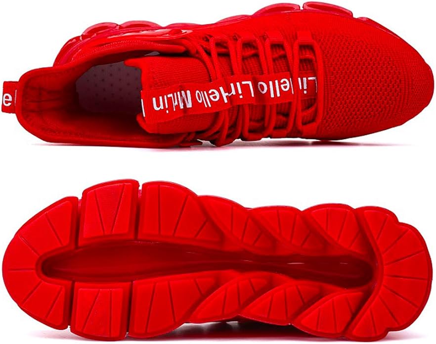 Hello MrLin Men's Running Shoes Non Slip Athletic Tennis Walking Blade Type Sneakers Hip Hop
