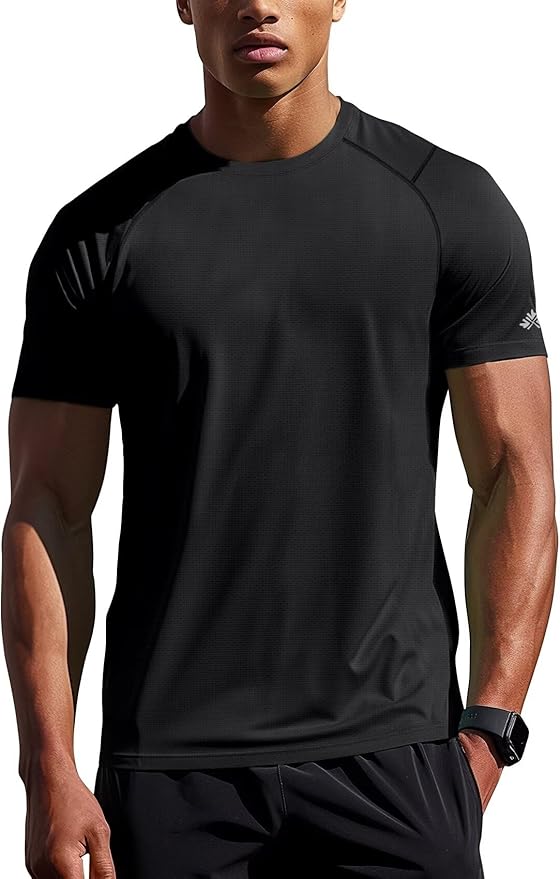 Zengjo Mens Athletic Shirts Short Sleeve Quick Dry Gym Workout Running Exercise T-Shirt Moisture Wikcing Sports Tee Top