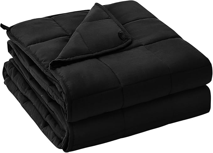 yescool Weighted Blanket for Adults (15 lbs, 60" x 80", Pink Grey) Cooling Heavy Blanket for Sleeping Perfect for 140-160 lbs, Queen Size Breathable Blanket with Premium Glass Bead, Machine Washable