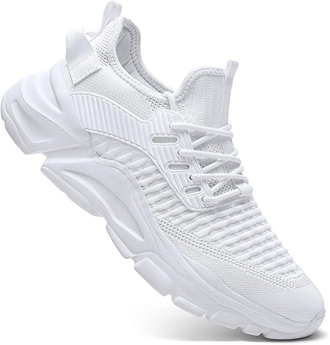 Men's Slip on Walking Shoes Tennis Running Sneakers Lightweight Breathable Casual Soft Sole Comfort Work Gym Trainers