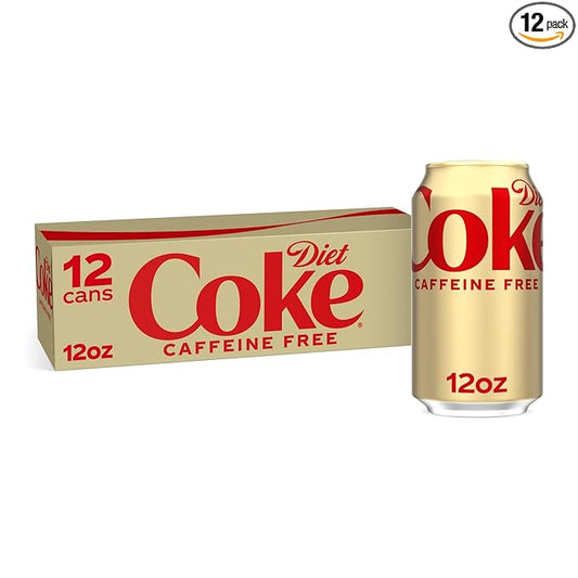 Diet Coke Caffeine Free Soda, 12 fl oz, 12 Pack (Package May Vary)