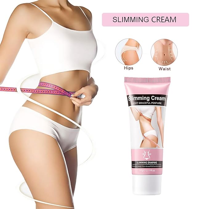 Slimming Cream， Firming and Plasticizing Cream，Reduces Excess Fat in the Abdomen, Buttocks, Arms and Thighs, Tightens Loose Skin, and Eliminates Body Edema for Men and Momen，2.11 Oz