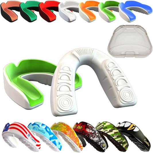 Boil and Bite Mouth Guard (Youth & Adult) DA Custom Fit Sport Mouthpiece for Football, Hockey, Rugby, Lacrosse,Boxing,MMA(Free Case Included!)