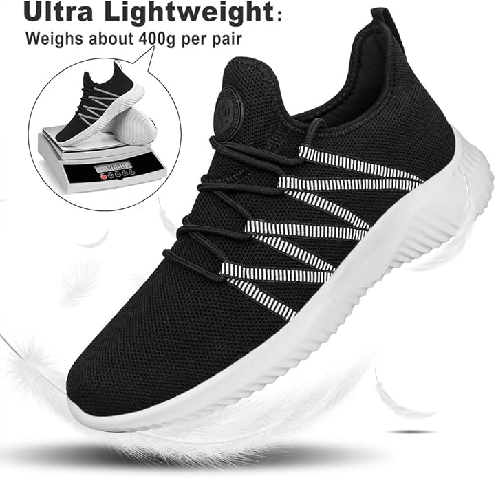 Feethit Mens Slip On Running Shoes Breathable Lightweight Comfortable Fashion Non Slip Sneakers for Men