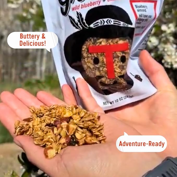 Taos Bakes - Wild Blueberry & Cinnamon Granola - Crunchy Granola Breakfast Snack - Gluten Free, No GMOS, No Fillers - 10 oz (Pack of 3)
