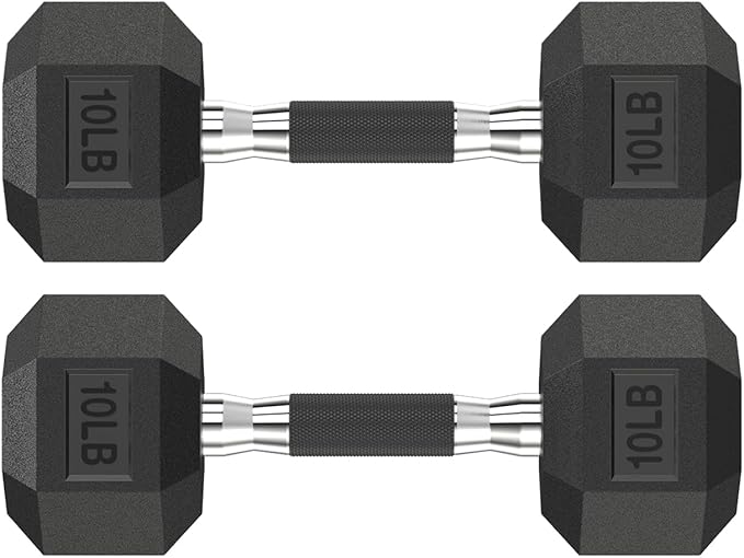 Hex Dumbbell Set 2.5-400 lb, Rubber Encased Exercise & Fitness Dumbbells, Weights Dumbbells Set of 2, Hand Weight for Strength Training