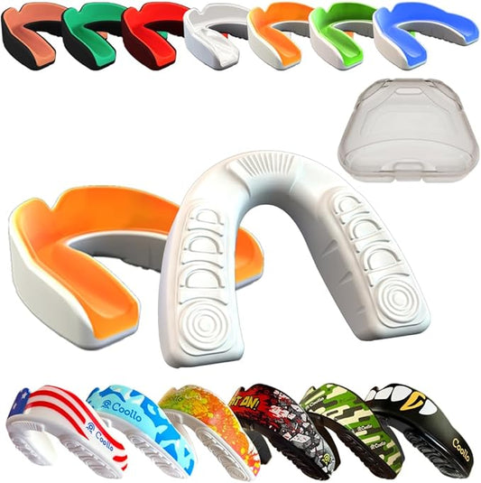 Boil and Bite Mouth Guard (Youth & Adult) DA Custom Fit Sport Mouthpiece for Football, Hockey, Rugby, Lacrosse,Boxing,MMA(Free Case Included!)