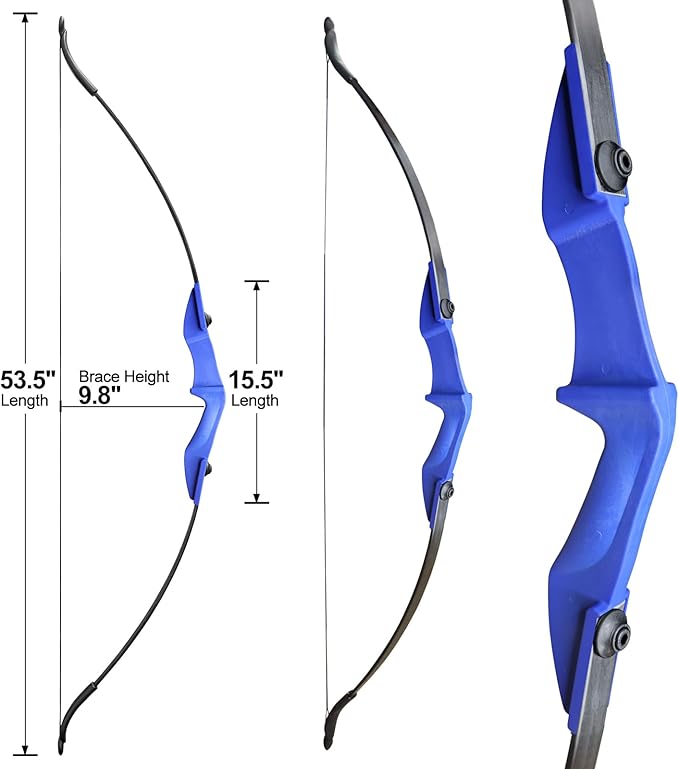 D&Q Archery Bow and Arrow Set for Adults Beginner Teenagers Youth, Takedown Recurve Bow 20lbs 30lbs 40lbs Left and Right Handed Bow, Recurve Bow Set for Outdoor Target Practice