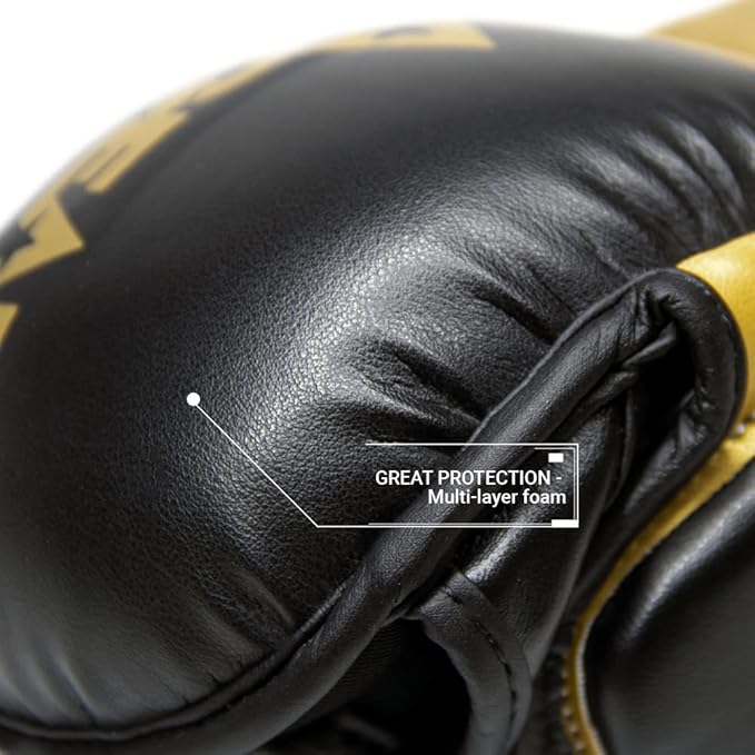 Revgear Pinnacle MMA Gloves | Classic MMA Sparring Glove Design | Multi Layer Foam Padding Over The Knuckles | Thumb Protection
