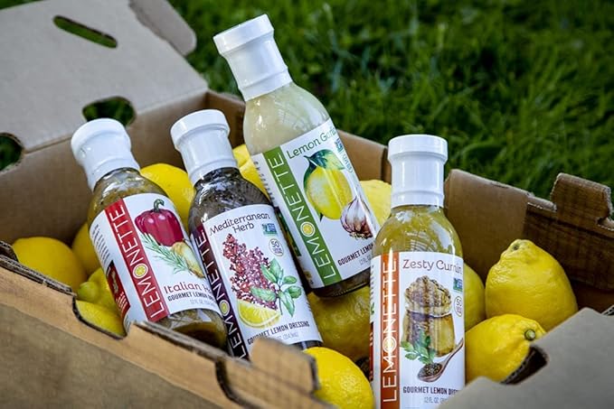 LEMONETTE Zesty Cumin with Tumeric Salad Dressing 1 Gourmet 12oz bottle: Keto Approved (As Seen In Women's Health), Sugar Free, Low Cal, Low Fat, Gluten Free, Vinegar Free, Soy Free, Canola Free, Vegan Certified