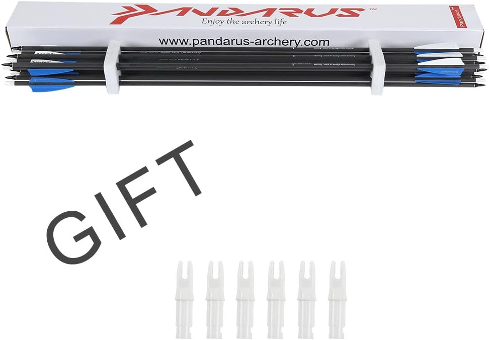 30/32" Inch ST0.006 Hunting Arrows for Compound & Recurve Bow,100% Carbon Archery Target Arrows with Removable Tips for Accurate Hunters & Bowhunters (Pack of 12)