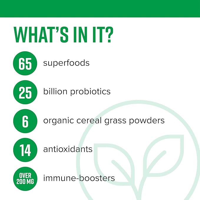 Vibrant Health, Green Vibrance, Vegan Superfood Powder, Boost Energy, 60 Servings