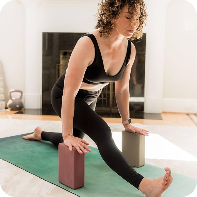 4mm Cushioned Exercise Mat for Yoga & Pilates - Anti Slip, Polyurethane with Suede Top & Carrying Strap