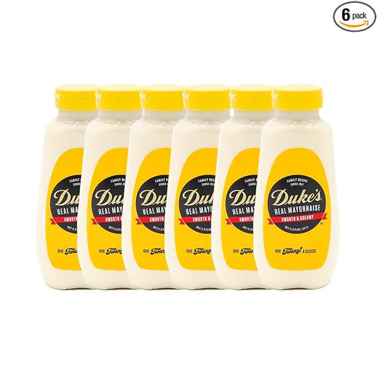 Duke’s Real Mayonnaise Squeeze Bottle – Original Smooth & Creamy Taste, 11.5 Ounce (Pack of 6)