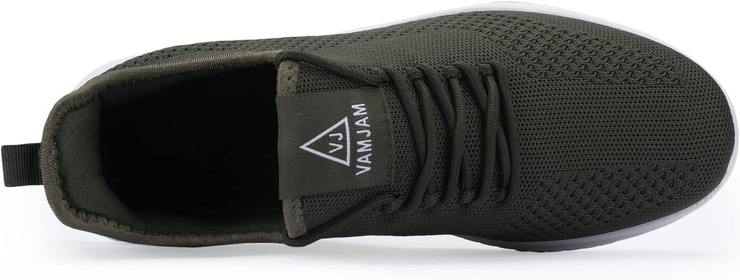 VAMJAM Men's Running Shoes Ultra Lightweight Breathable Walking Shoes Non Slip Athletic Fashion Sneakers Mesh Workout Casual Sports Shoes