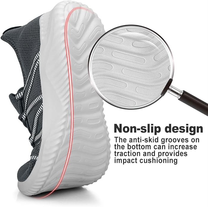 Feethit Mens Slip On Running Shoes Breathable Lightweight Comfortable Fashion Non Slip Sneakers for Men