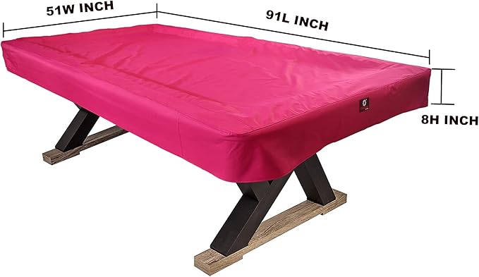 7/8/9FT Heavy Duty 600D Polyester Canvas Billiard Pool Table Cover(7 Colors Available) (Wine Red, 7-Foot)