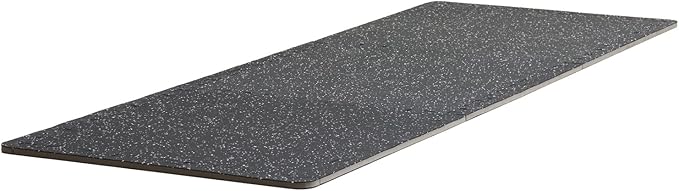 VEVOR 0.56 Inch Thick Gym Floor Mats, 12 Tiles Rubber Top with EVA Foam, 25" x 25" Gym Flooring Workout Mat with 48 sq.ft Coverage, Interlocking Puzzle Mats for Gym, Home, Garage, Black & White