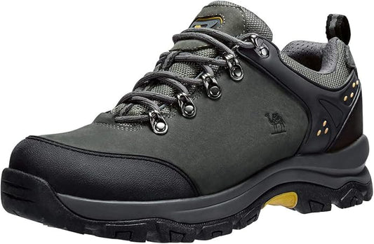 CAMEL CROWN Hiking Shoes Men Trekking Shoe Low Top Outdoor Walking Waterproof Leather Trail Sneakers