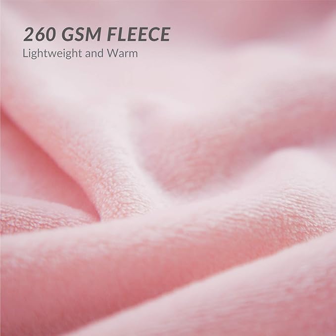 Bedsure Fleece Blankets King Size Pink - Bed Blanket Soft Lightweight Plush Cozy Fuzzy Luxury Microfiber Throws, 108x90 inches
