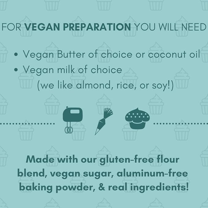 LillyBean Gluten Free Vanilla Bean Buttercream Frosting Mix with No Artificial Colors - Dairy and Soy Free, Vegan Icing for Decorating Cakes, Cupcakes, Cookies - 12 oz