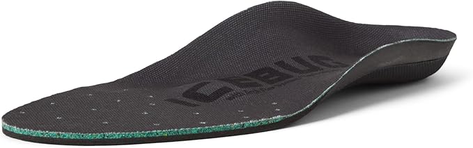 Icebug Comfort Insoles with Dynamic Arch Support, Charcoal Medium Arch, M 7/W 8.5-9