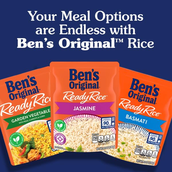 BEN'S ORIGINAL READY RICE™ Lemon and Herb Flavored Rice, Easy Dinner Side, 8.5 oz Pouch (Pack of 12)