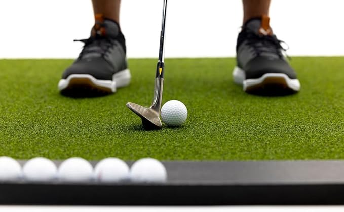 Premium Turf Indoor/Outdoor Golf Mat. Bonus Tray + 3 Tees