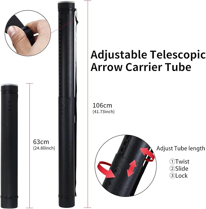 SOPOGER Archery Arrows for Compound Bow and Arrow Quiver Holder Tube, 31 Inch Arrows Practice Arrows for Recurve Bow 12 Packs, 500 Spine Hunting Arrows Carbon Fiber Target Arrow Accessories
