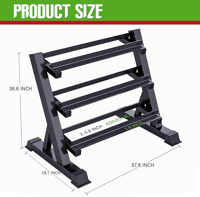 350/450/550lb Hex Dumbbell Set with Vertical Weight Rack (5-50 Lbs Rubber Coated Cast Iron) & 12-Piece EVA Gym Floor Mat Bundle (48 Sq Ft, 24"x24") - Non-Slip Handles, Heavy Duty Storage, Home Gym Essentials