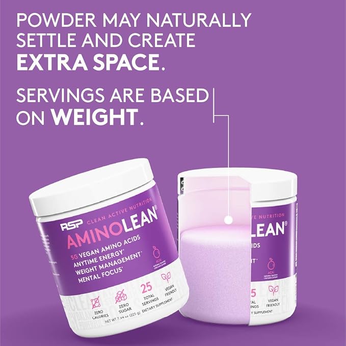 RSP NUTRITION AminoLean Natural Pre Workout Powder, Sucralose Free Amino Energy with No Artificial Dyes, Vegan BCAAs and Weight Management, Mango, 25 Serv