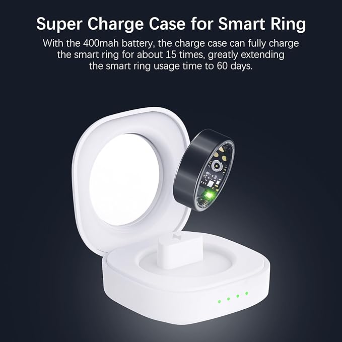 Smart Health Rings for Women Men, Fitness Tracker with Heart Rate, Blood Oxygen, HRV, Sleep Tracker, Step Tracker, No Subscription Fee, IP68 Waterproof Smart Ring for iphone & Android (Black 10#)