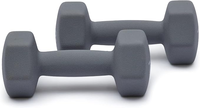 Amazon Basics Neoprene Dumbbell Hand Weights for Exercise and Muscle Toning