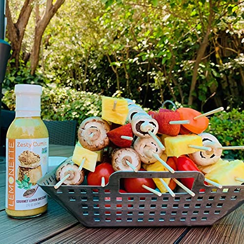 LEMONETTE Zesty Cumin with Tumeric Dressing- 2 Gourmet 12oz bottles: Keto Approved (As Seen In Women's Health), Sugar Free, Gluten Free, Vinegar Free, Soy Free, Canola Free, Vegan Certified