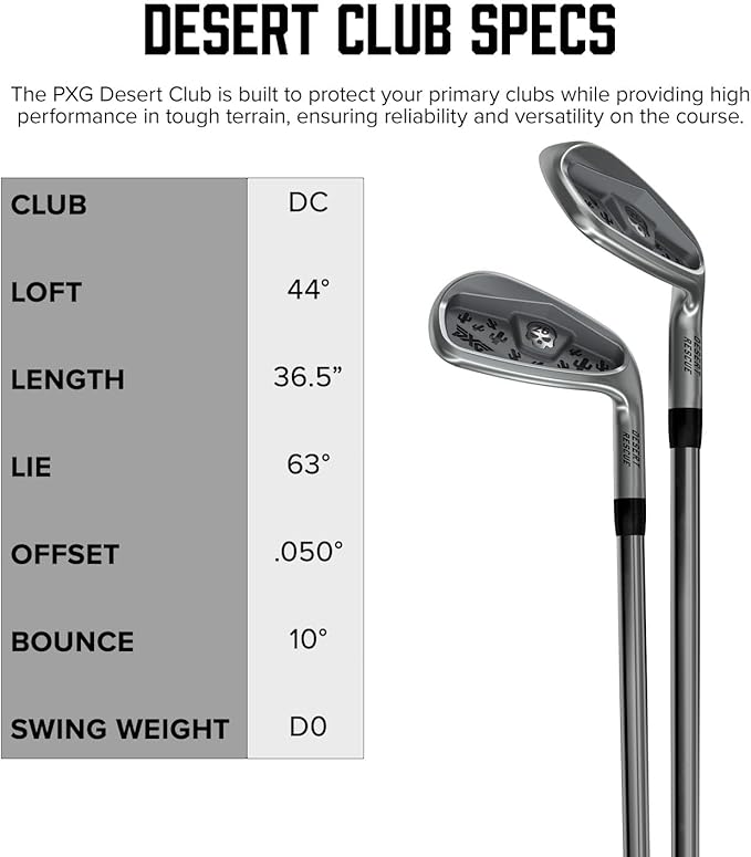 PXG Desert Club Iron Golf Club for Right Handed Golfers, Iron Club for Troubled Lies and Recovery Shots, Get Back into Play Safely