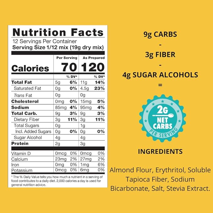 Good Dees Low Carb Baking Mix, Sugar Cookie Mix, Keto Baking Mix, No Sugar Added, Dairy-Free, Gluten Free, Soy-Free, Diabetic, Atkins & WW Friendly - (2g Net Carbs, 12 Servings (Sugar)