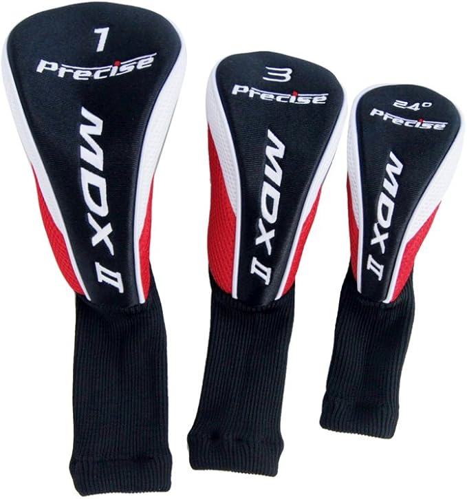Precise Teen Golf Club Set for Ages 13-16 - Right/Left Hand Youth Golf Clubs with Titanium Driver, Stainless Steel Hybrid, 7-PW Irons, Putter, Stand Bag & 3 Headcovers - Graphite/Steel Shafts